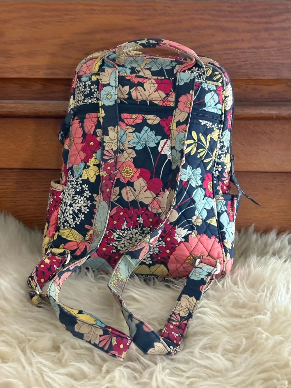 Vera Bradley ‘Happy Snails’ Quilted Floral Mini Backpack